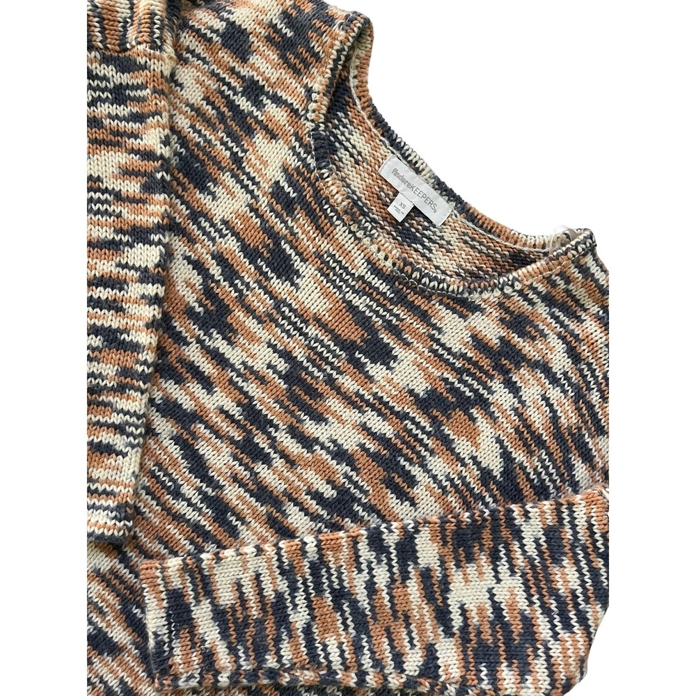 FindersKeepers by Free People Women's Abstract‎ Print Knit Sweater XS oversized
